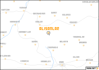 map of Alişanlar