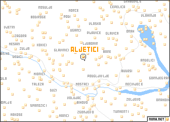 map of Aljetići