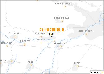 map of Alkhan-Kala