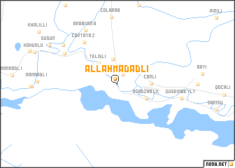 map of Allahmǝdǝdli