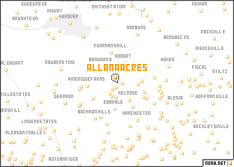 map of Allana Acres