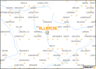 map of Allanche