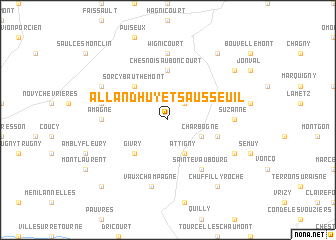 map of Allandʼhuy -et- Sausseuil