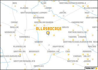 map of Allas-Bocage