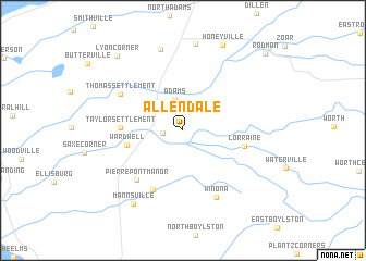 map of Allendale