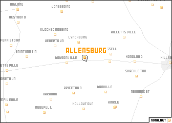 map of Allensburg