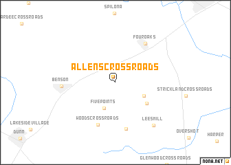 map of Allens Crossroads