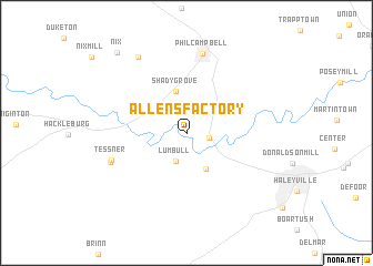 map of Allens Factory