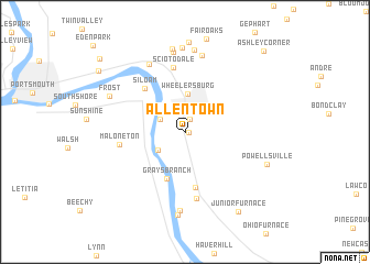 map of Allentown