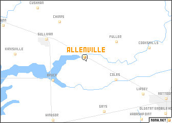 map of Allenville