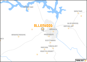 map of Allenwood