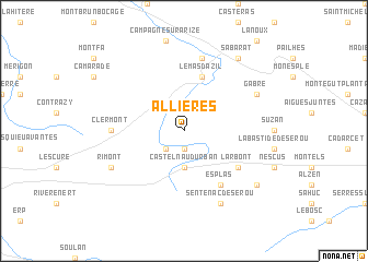 map of Allières