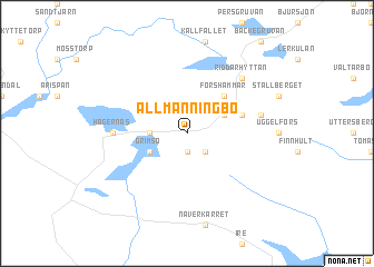 map of Allmänningbo