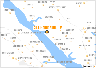 map of Allmondsville