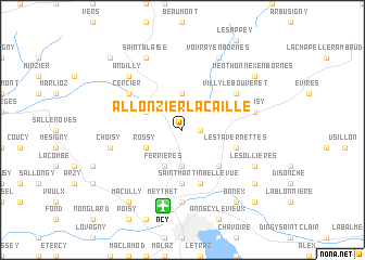 map of Allonzier-la-Caille