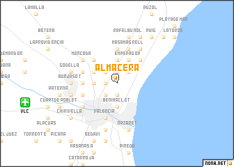map of Almácera
