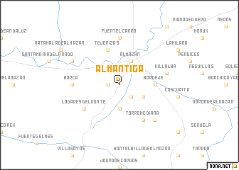map of Almántiga