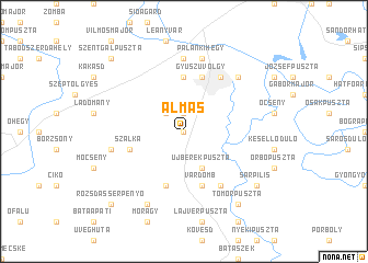 map of Almás