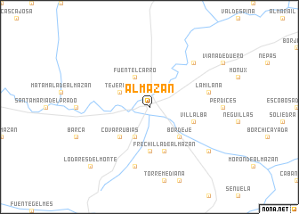 map of Almazán