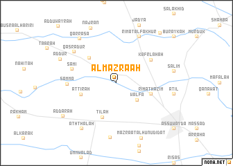map of Al Mazra‘ah