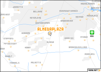 map of Almeda Plaza
