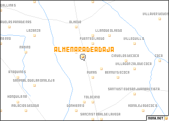 map of Almenara de Adaja