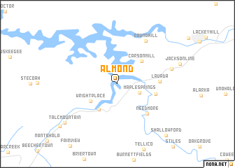 map of Almond