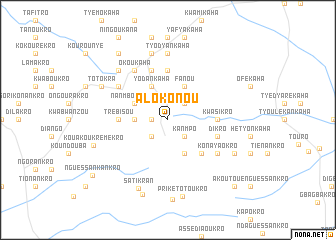 map of Alokonou