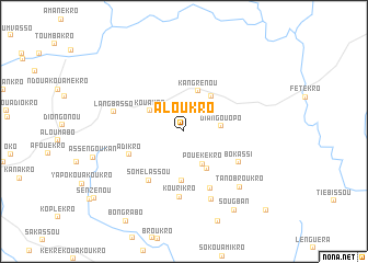 map of Aloukro