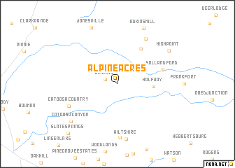 map of Alpine Acres