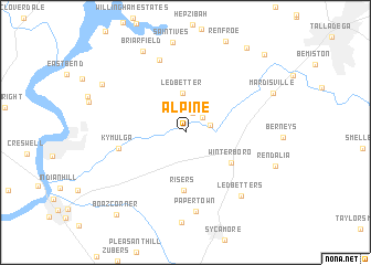map of Alpine