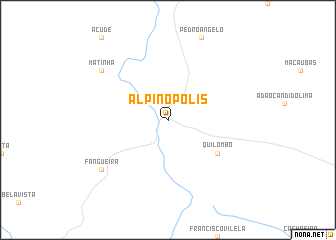 map of Alpinópolis