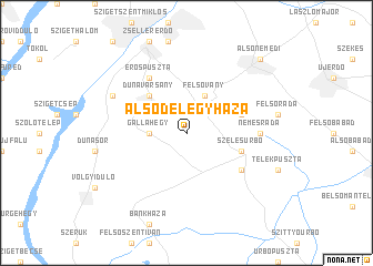 map of Alsódélegyháza