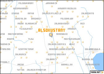 map of Alsókustány