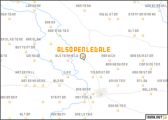 map of Alsop en le Dale