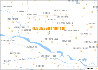 map of Alsószentmárton