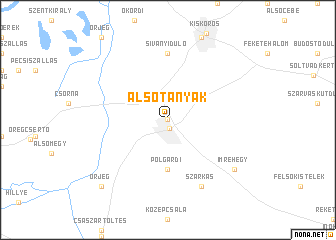 map of Alsótanyák