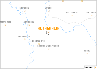 map of Alta Gracia
