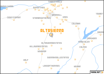 map of Alta Sierra