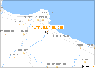 map of Altavilla Milicia