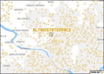 map of Alta Vista Terrace