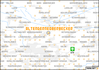map of Altenderne-Oberbecker