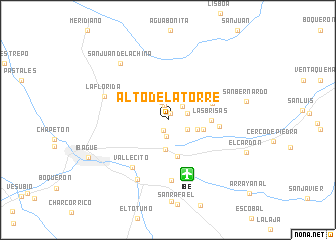 map of Alto de La Torre