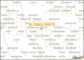 map of Alto del Caimito