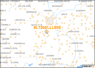 map of Alto del Llano