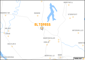 map of Alto Pass
