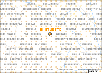 map of Alutwatta