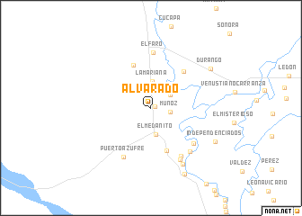 map of Alvarado