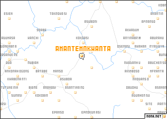 map of Amantem Nkwanta
