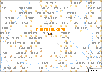 map of Amatétoukopé